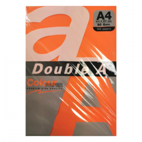 DOUBLE A, A4, 80 g/m., 100 sh., 5 bright col. (Saffron, Red, Parrot, Deep Blue, Lemon)